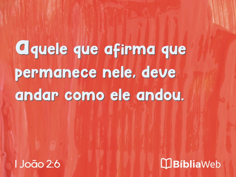 I João 2:6 em imagem para compartilhar