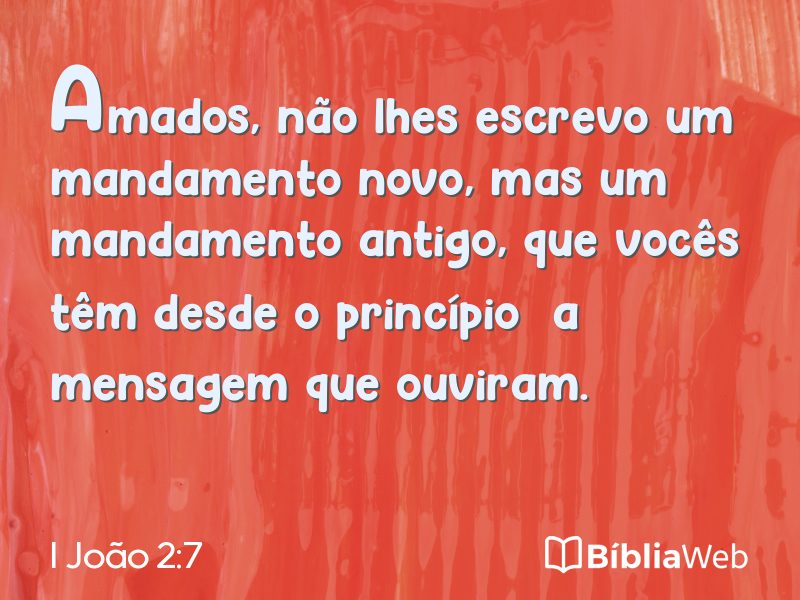 I João 2:7 em imagem para compartilhar