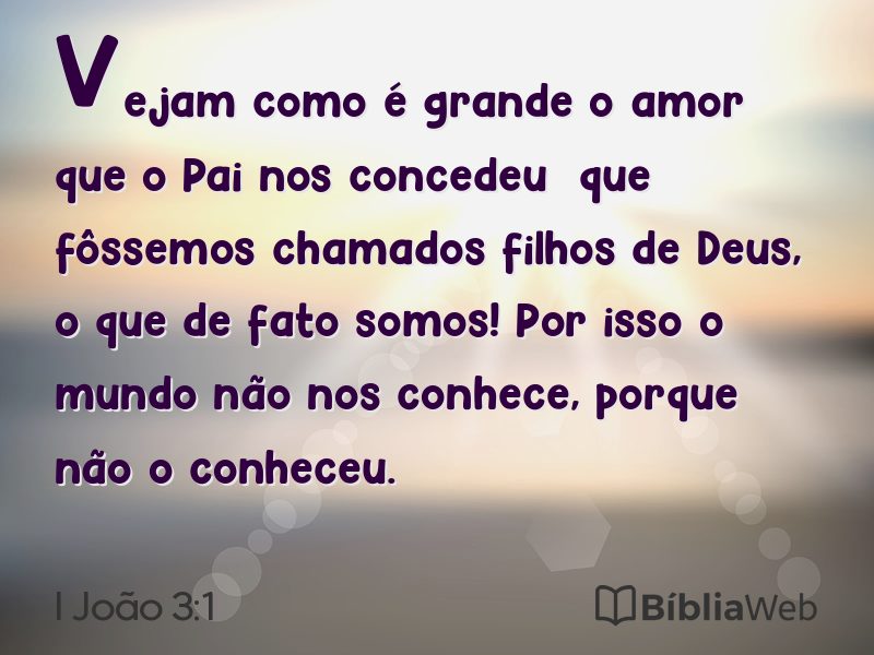 I João 3:1 em imagem para compartilhar