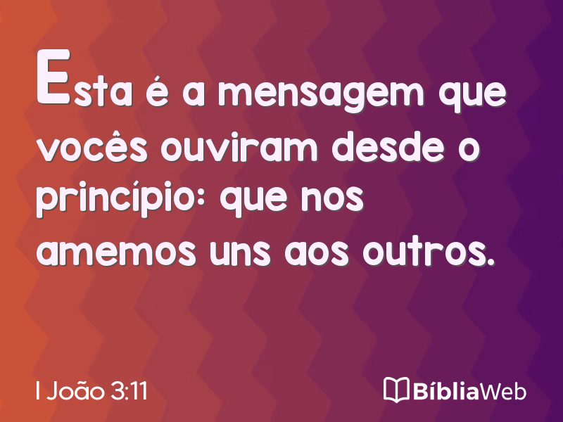 I João 3:11 em imagem para compartilhar