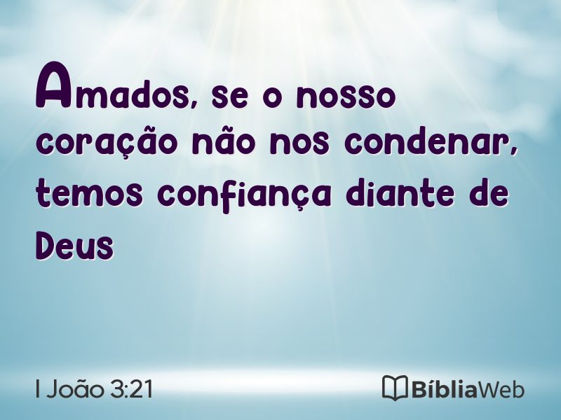I João 3:21 em imagem para compartilhar