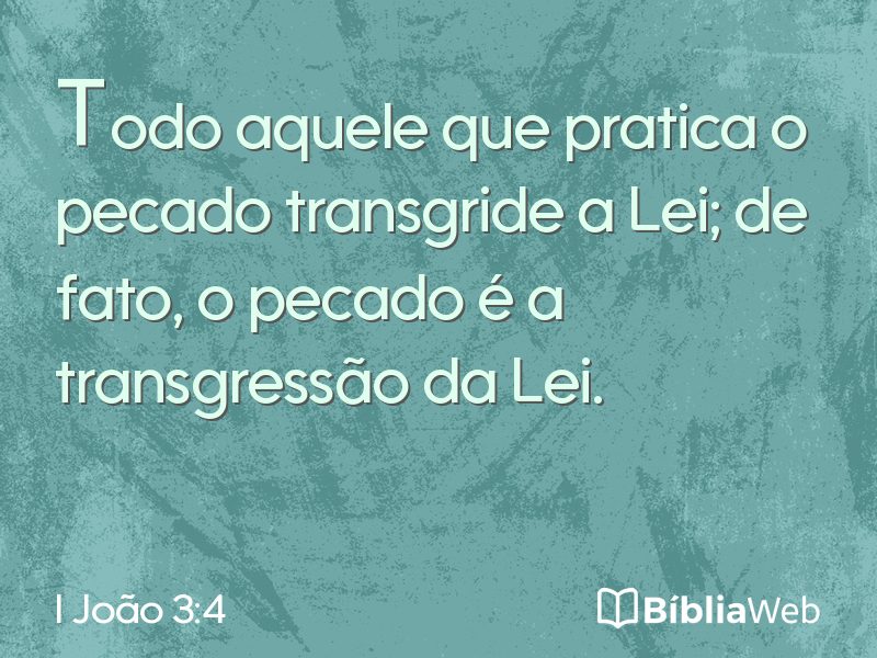 I João 3:4 em imagem para compartilhar
