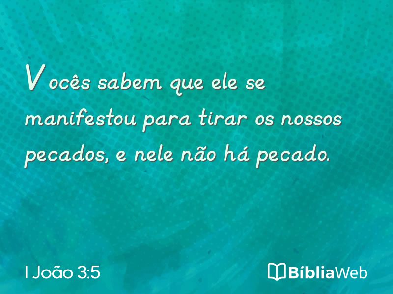 I João 3:5 em imagem para compartilhar