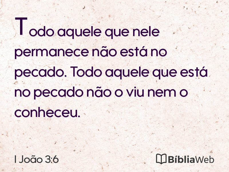 I João 3:6 em imagem para compartilhar