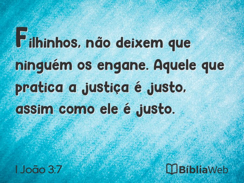 I João 3:7 em imagem para compartilhar