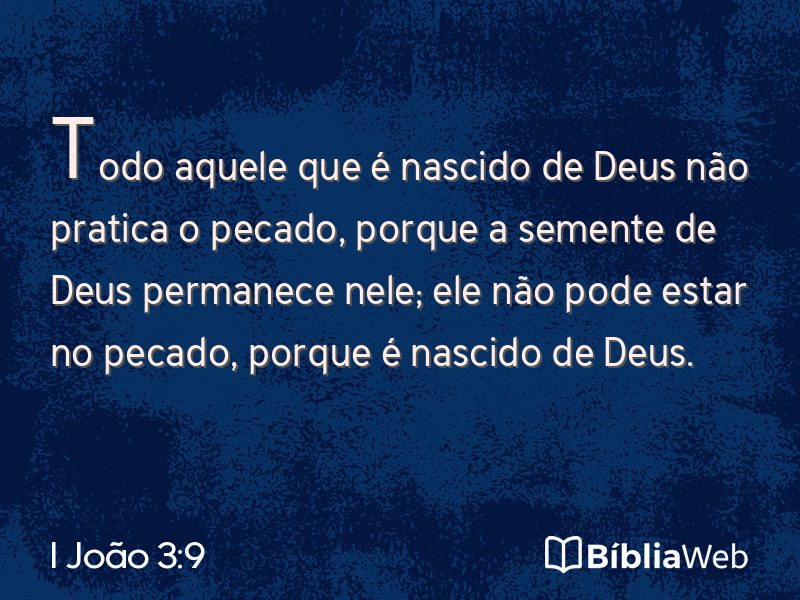 I João 3:9 em imagem para compartilhar