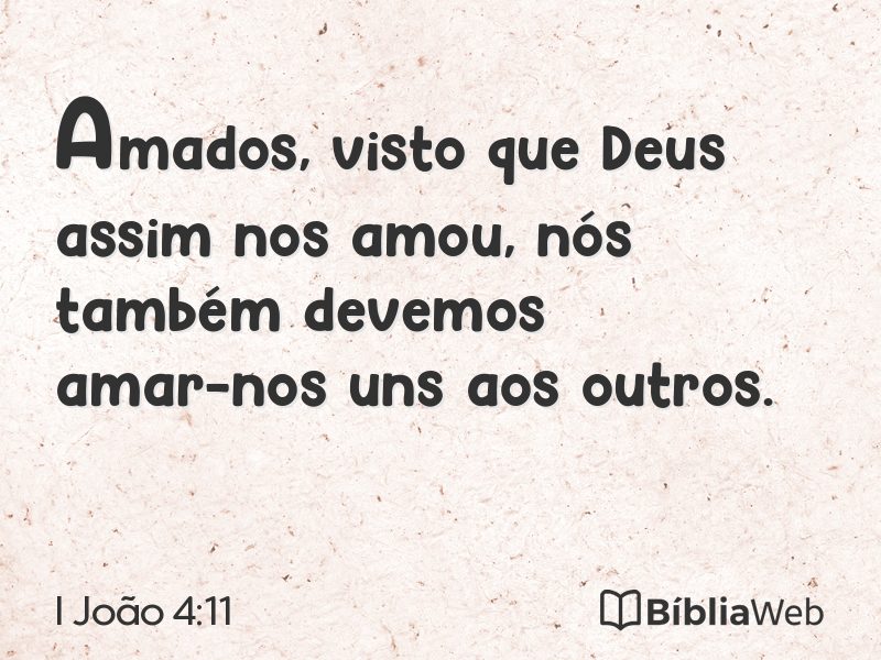 I João 4:11 em imagem para compartilhar