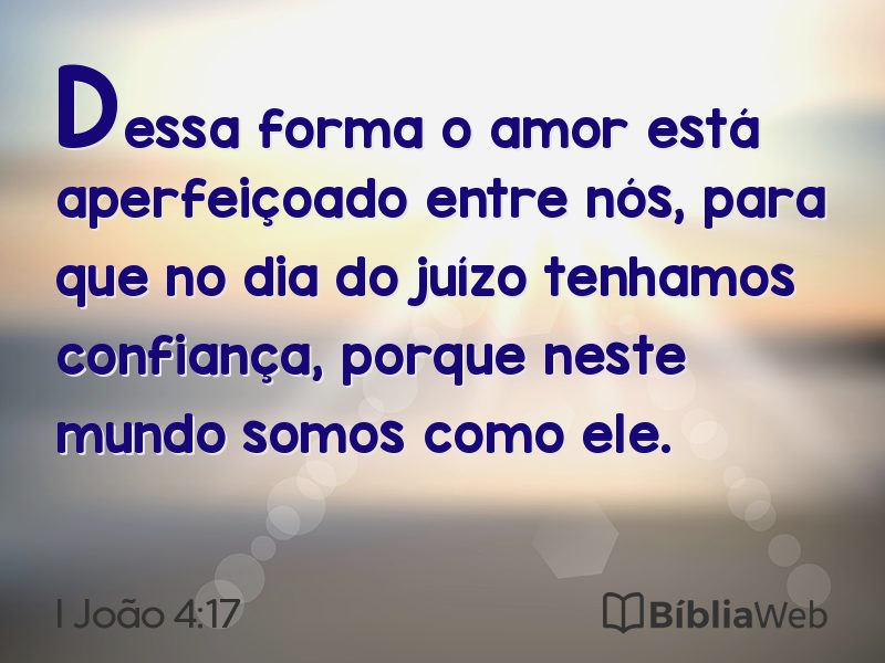 I João 4:17 em imagem para compartilhar