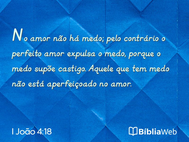 I João 4:18 em imagem para compartilhar