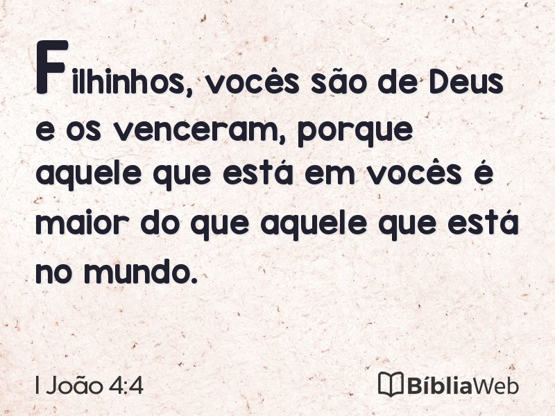 I João 4:4 em imagem para compartilhar
