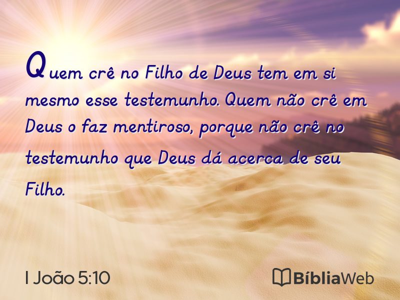 I João 5:10 em imagem para compartilhar