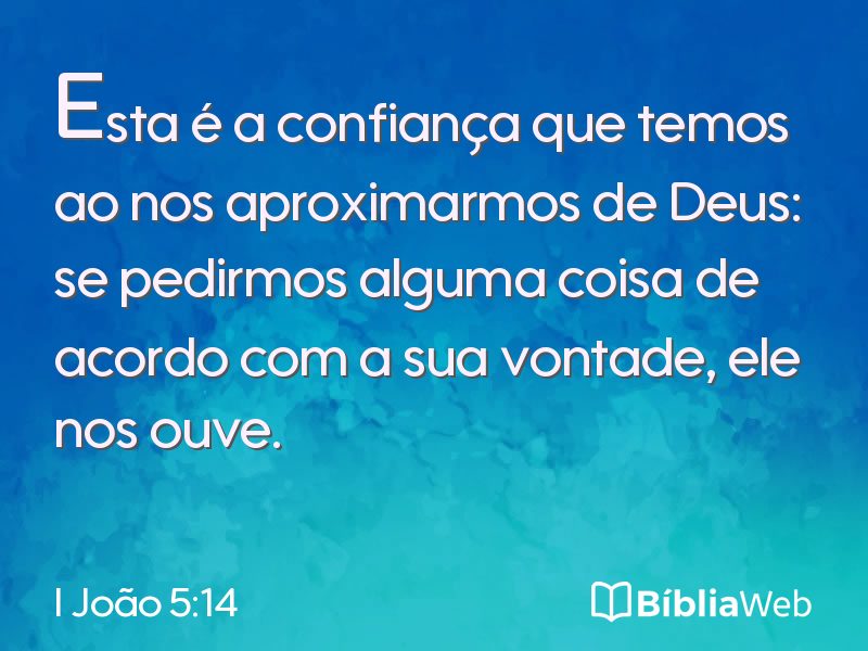 I João 5:14 em imagem para compartilhar