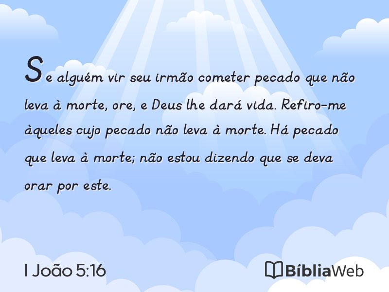 I João 5:16 em imagem para compartilhar