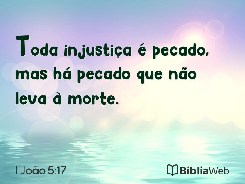 I João 5:17 em imagem para compartilhar