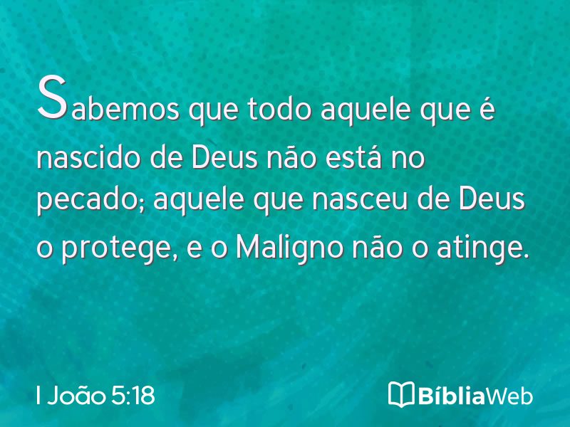 I João 5:18 em imagem para compartilhar