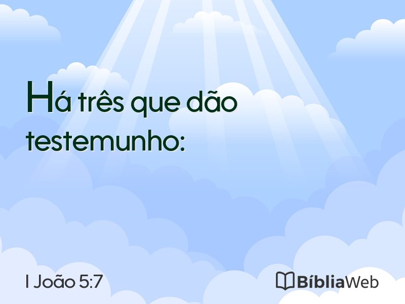 I João 5:7 em imagem para compartilhar