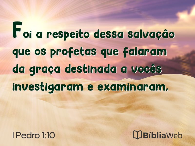 I Pedro 1:10 em imagem para compartilhar