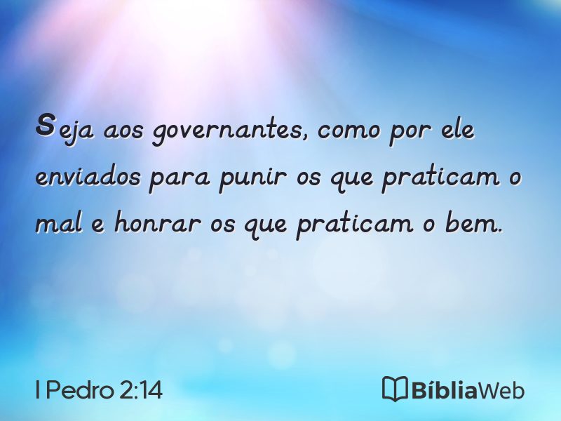 I Pedro 2:14 em imagem para compartilhar