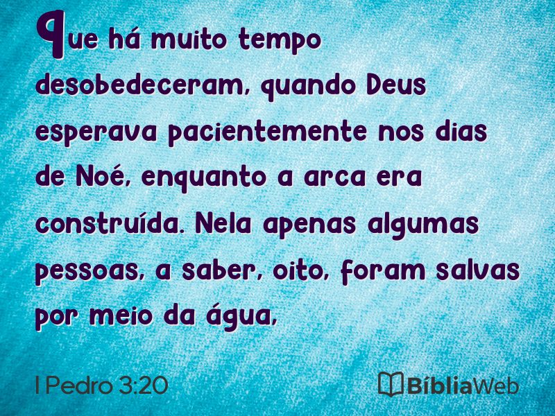 I Pedro 3:20 em imagem para compartilhar