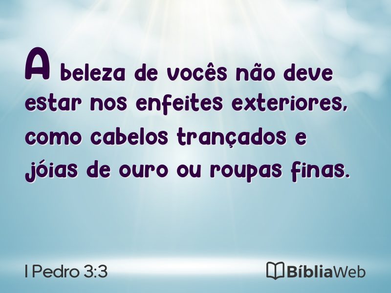 I Pedro 3:3 em imagem para compartilhar