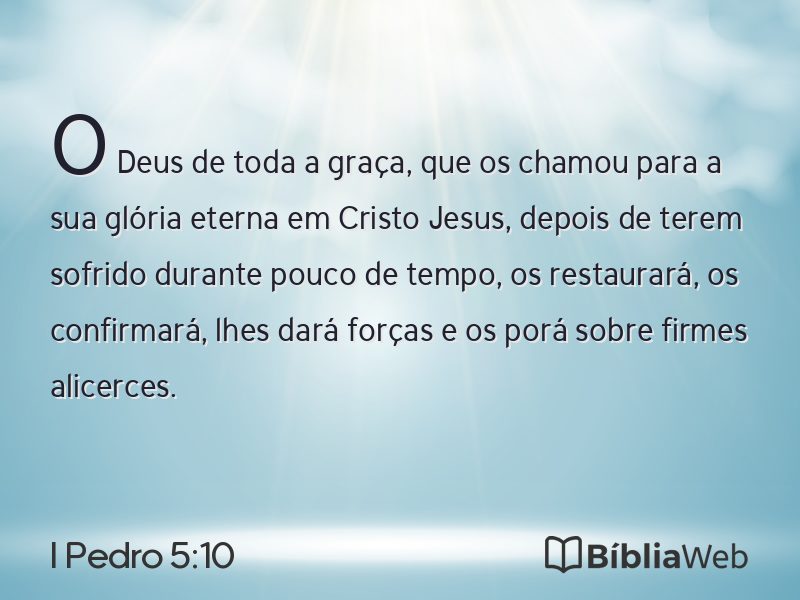 I Pedro 5:10 em imagem para compartilhar
