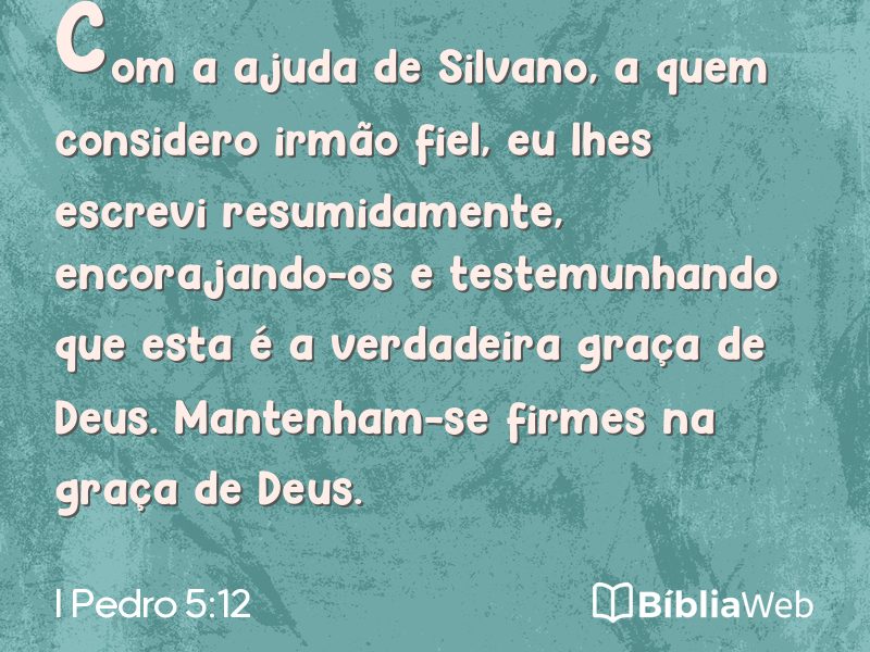 I Pedro 5:12 em imagem para compartilhar