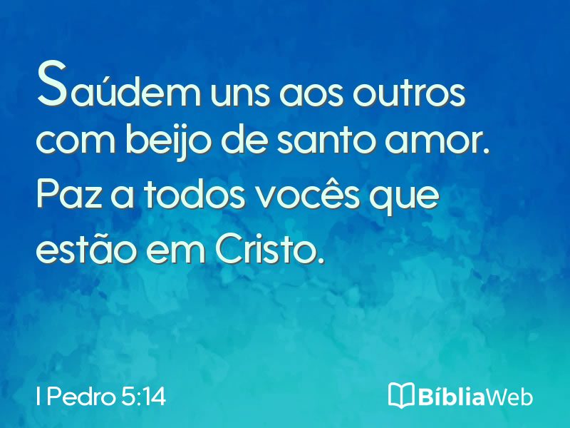 I Pedro 5:14 em imagem para compartilhar