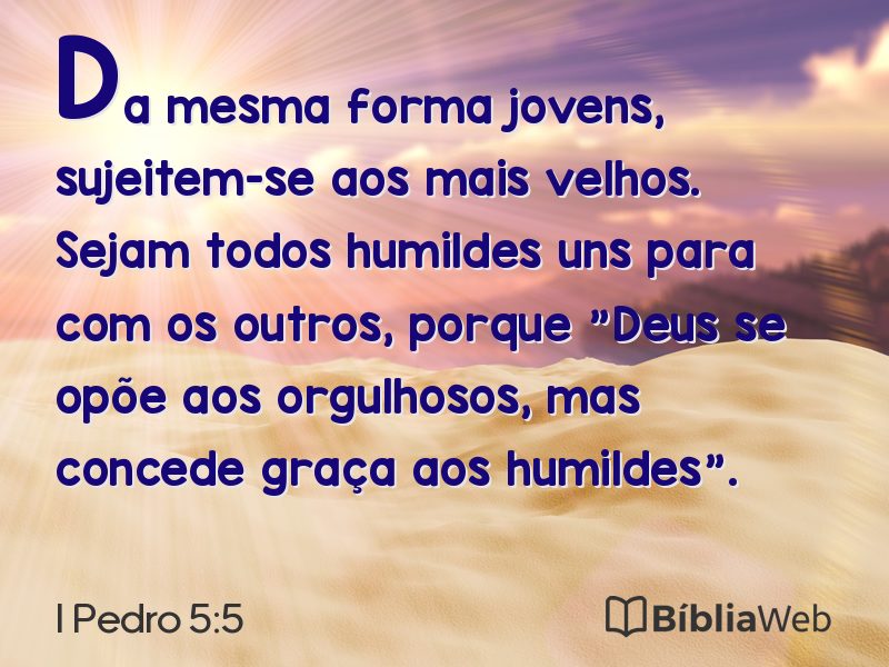 I Pedro 5:5 em imagem para compartilhar