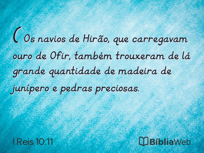 I Reis 10:11 em imagem para compartilhar