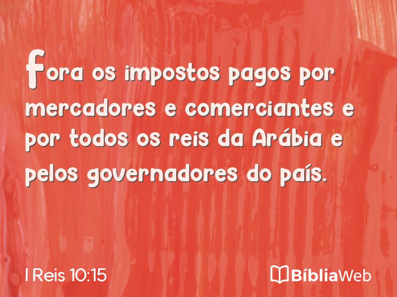 I Reis 10:15 em imagem para compartilhar