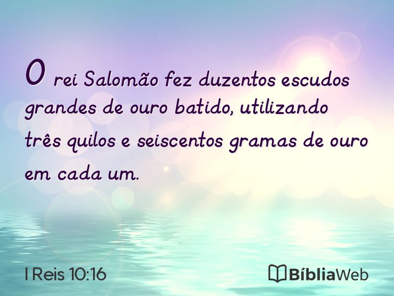 I Reis 10:16 em imagem para compartilhar