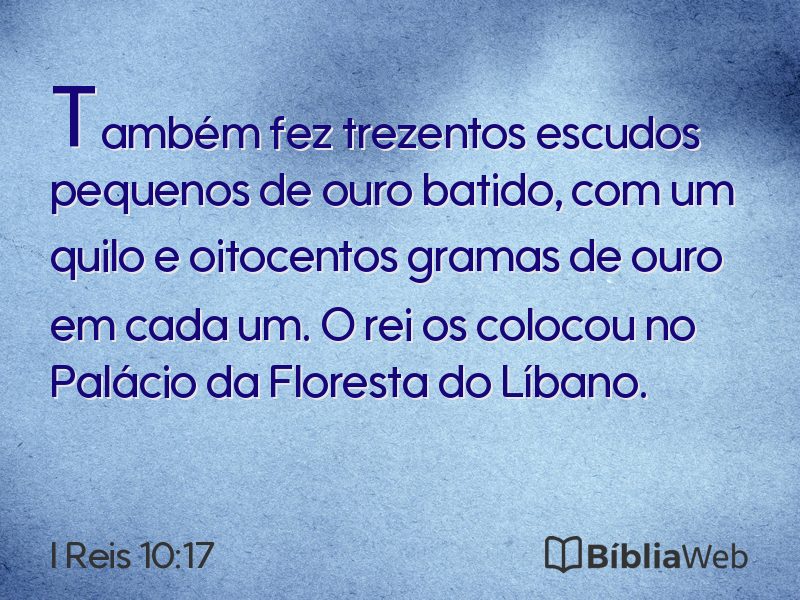 I Reis 10:17 em imagem para compartilhar