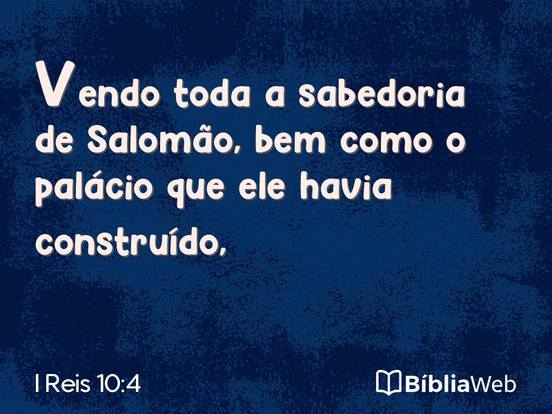 I Reis 10:4 em imagem para compartilhar