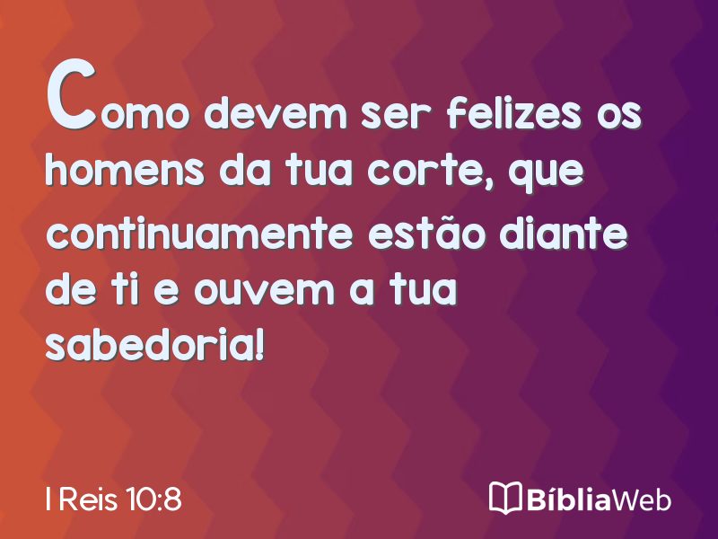 I Reis 10:8 em imagem para compartilhar