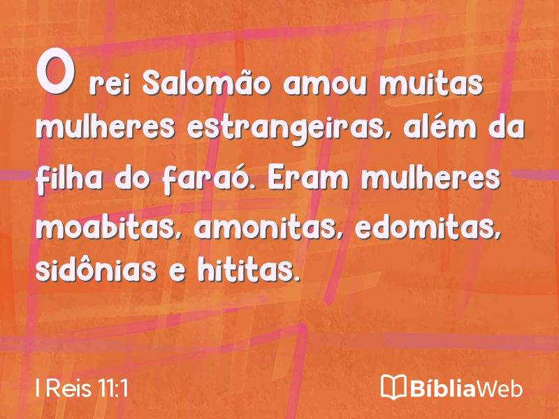 I Reis 11:1 em imagem para compartilhar