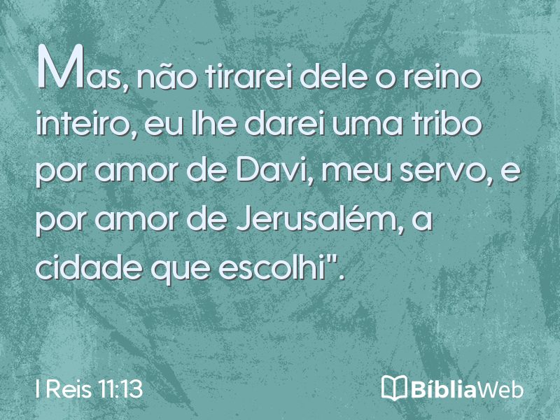 I Reis 11:13 em imagem para compartilhar
