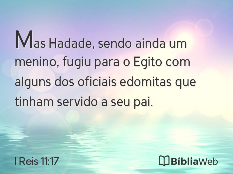 I Reis 11:17 em imagem para compartilhar