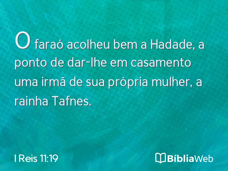 I Reis 11:19 em imagem para compartilhar