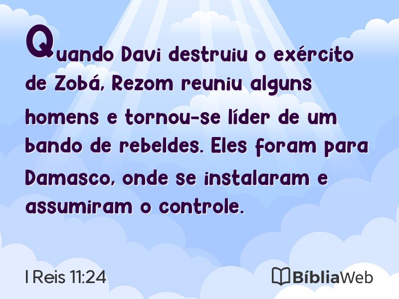 I Reis 11:24 em imagem para compartilhar