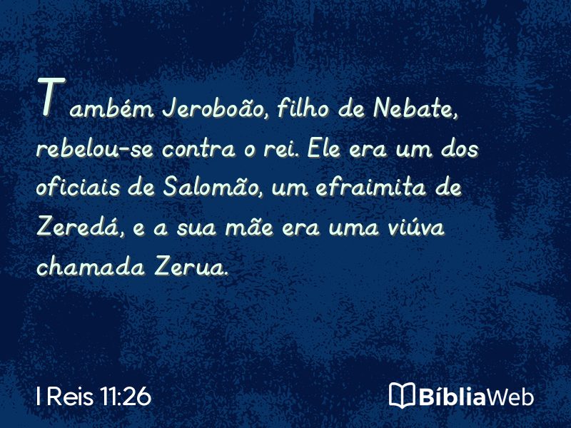 I Reis 11:26 em imagem para compartilhar