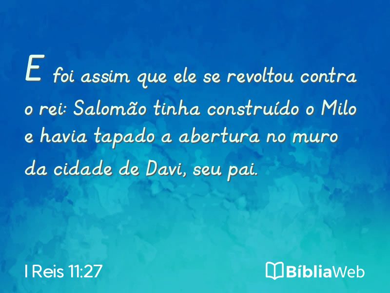 I Reis 11:27 em imagem para compartilhar