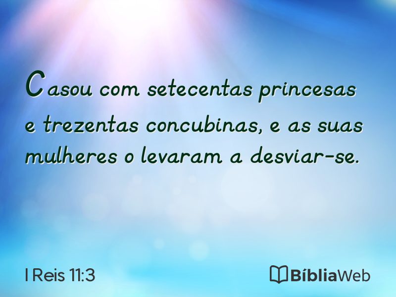 I Reis 11:3 em imagem para compartilhar