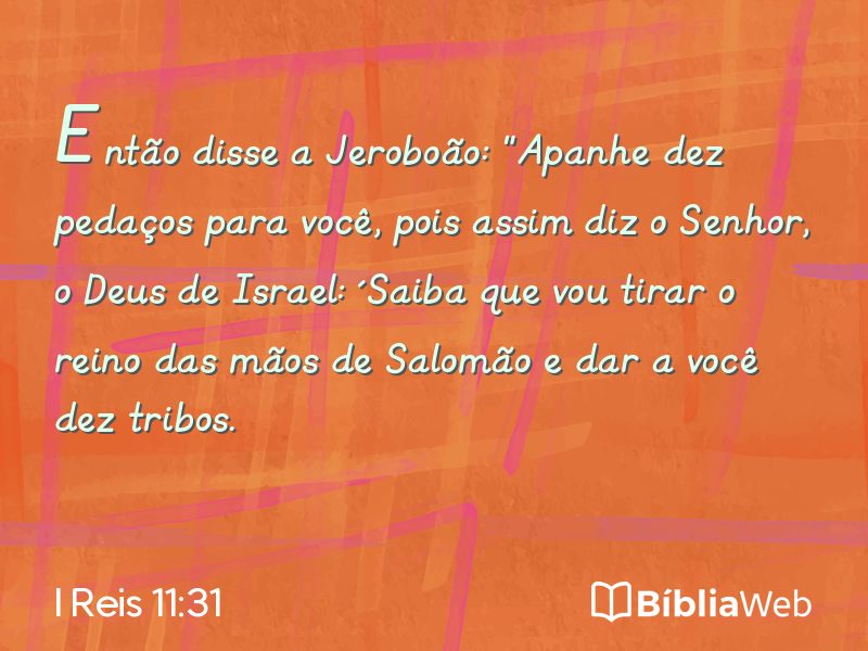 I Reis 11:31 em imagem para compartilhar