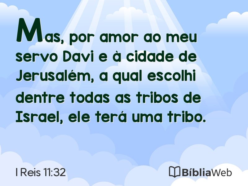 I Reis 11:32 em imagem para compartilhar