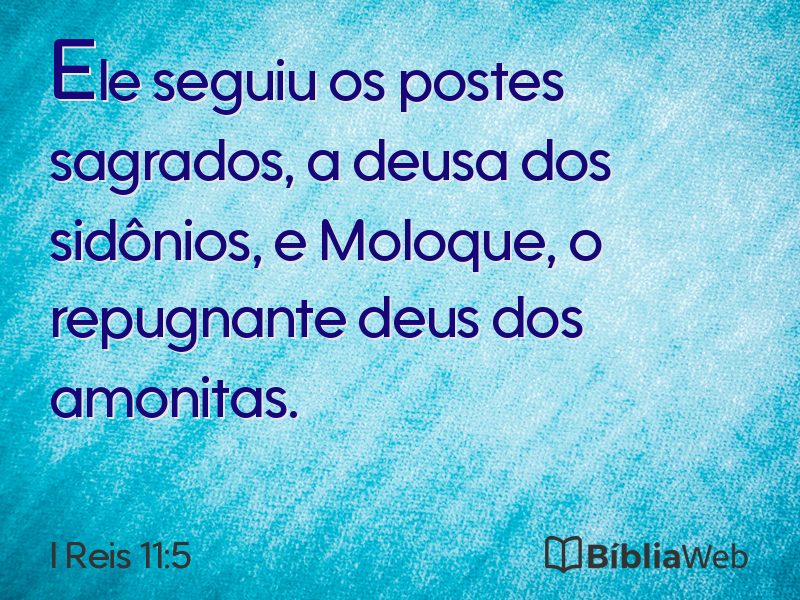 I Reis 11:5 em imagem para compartilhar