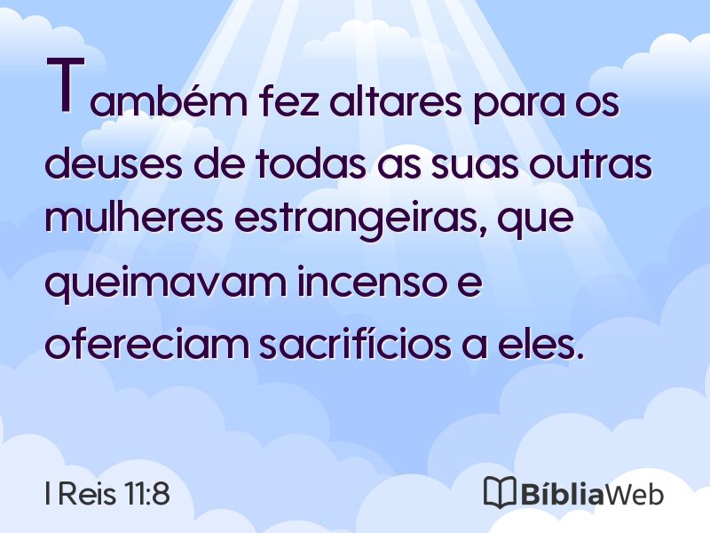 I Reis 11:8 em imagem para compartilhar
