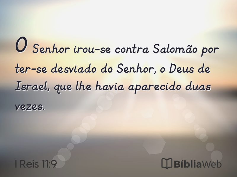 I Reis 11:9 em imagem para compartilhar