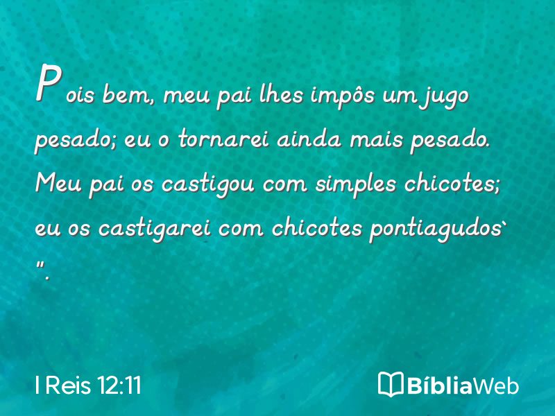 I Reis 12:11 em imagem para compartilhar
