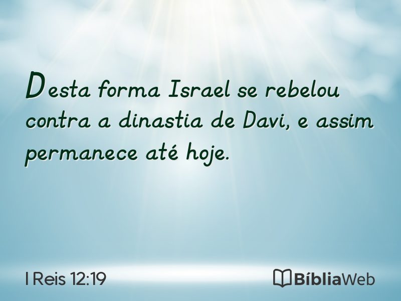 I Reis 12:19 em imagem para compartilhar