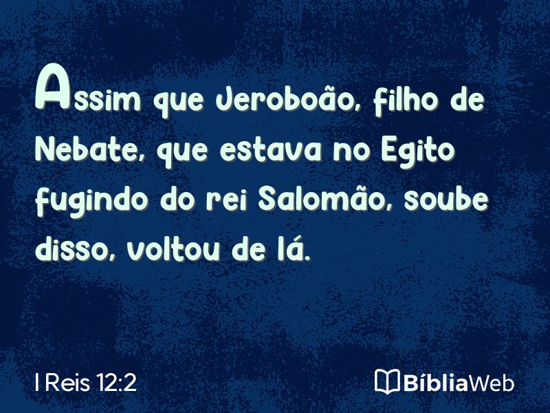 I Reis 12:2 em imagem para compartilhar